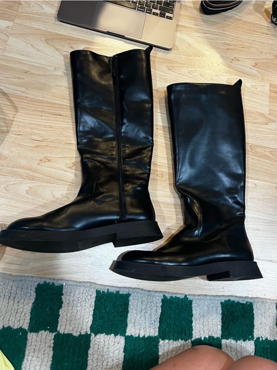 Zara Shoes - Zara Black Tall Leather Boots